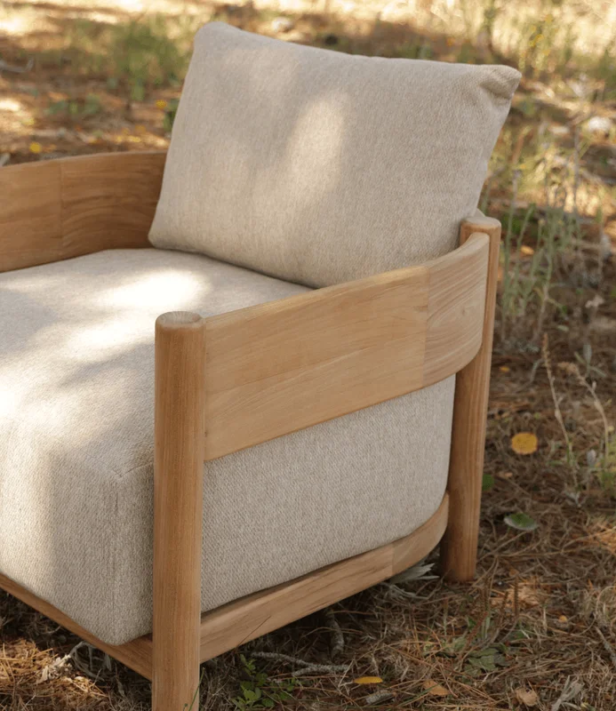 BUTACA LARA OUTDOOR TEKA CON ALMOHADONES 90X85X75 en Beige - Muebles para el exterior, Uruguay | Masinfinito Casa, vista 3