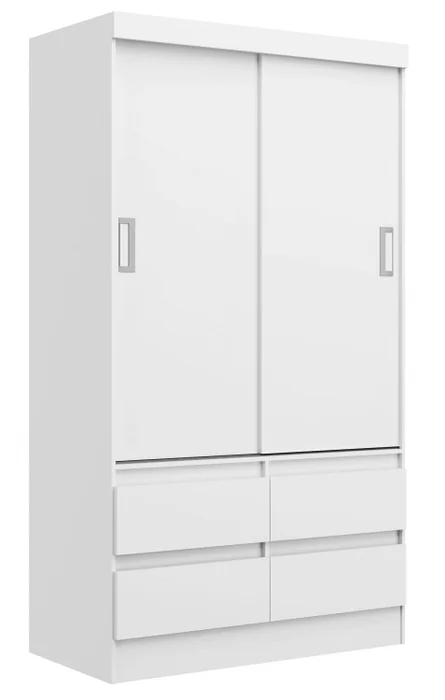 ROPERO AREZZO 2 PTS 4 CAJONES BLANCO en Blanco - Roperos y placares, Uruguay | Alfa Ventas
