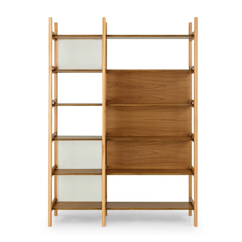 Estantería Madera Clara y Esterilla Natural en Madera natural - Bibliotecas, Uruguay | Champagne Home, vista 3