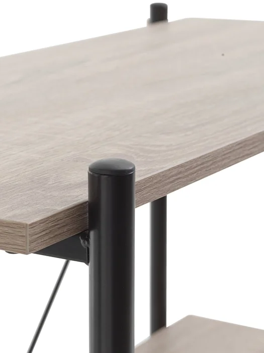Estantería VANDBORG 5 est color roble/negro en Madera natural - Bibliotecas, Uruguay | JYSK, vista 3