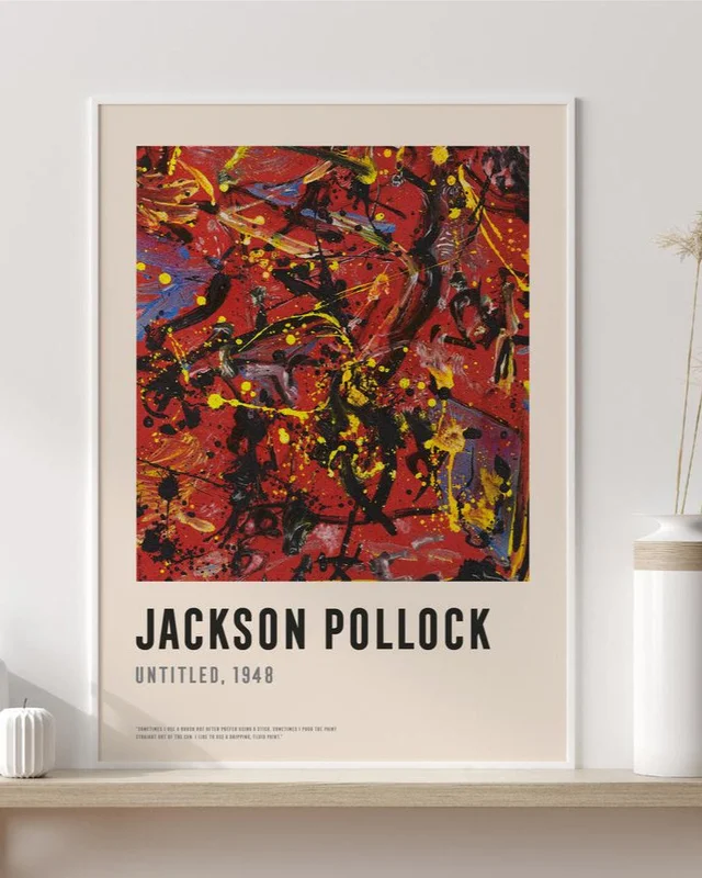 Jackson Pollock - Untitled 1948 en Multicolor - Láminas, Uruguay | La Cuadrería, vista 3