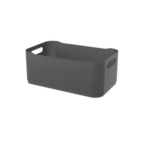 CESTO PLASTICO 5,4L 30X18,5 X12CM FIT GRIS OSCURO en Gris - Canastos, Uruguay | Decohogar