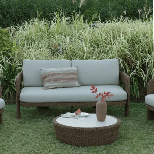 SOFA MAE EXTERIOR BEIGE MADERA NATURAL - Muebles para el exterior, Uruguay | Masinfinito Casa
