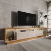 Rack tv Sala Cronos 220cm con tira Led MDF/MDP - Muebles para TV, Uruguay | Balton, vista 2 de 14