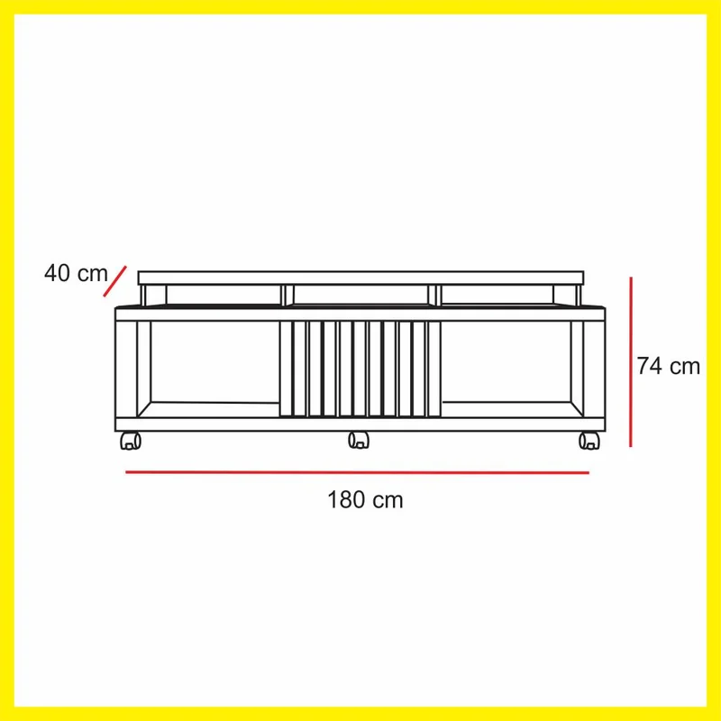 Producto: Rack titanio 215 de AMARELO - Muebles para TV, Uruguay | Amarelo, vista 3
