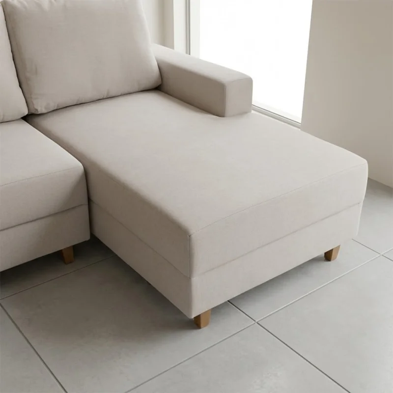 Rinconera Lucci - Tela Microfibra - Chaise derecho - Berlin 02 (Beige) en Beige - Sillones y sofás, Uruguay | Nyr, vista 6