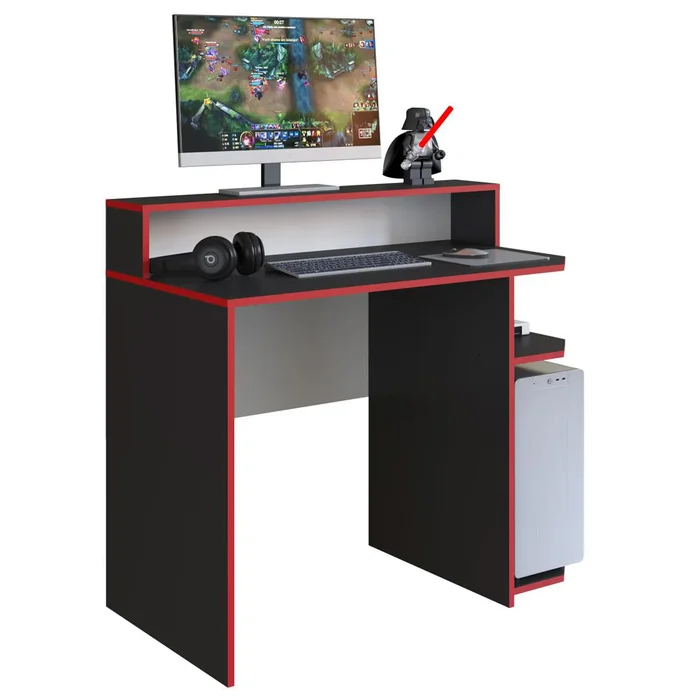 Escritorio Gamer Power en Negro - Escritorios y sillas de escritorio, Uruguay | Delta Center