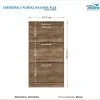 Zapatera Muebles 3 Puertas Dormitorio Jatoba en Marrón - Cómodas, Uruguay | Soy Hogar, vista 2