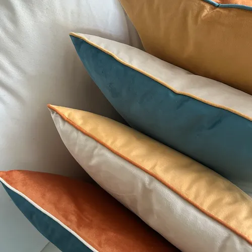 Almohadón Terciopelo Color Pop en Blanco - Textiles, Uruguay | Cabana