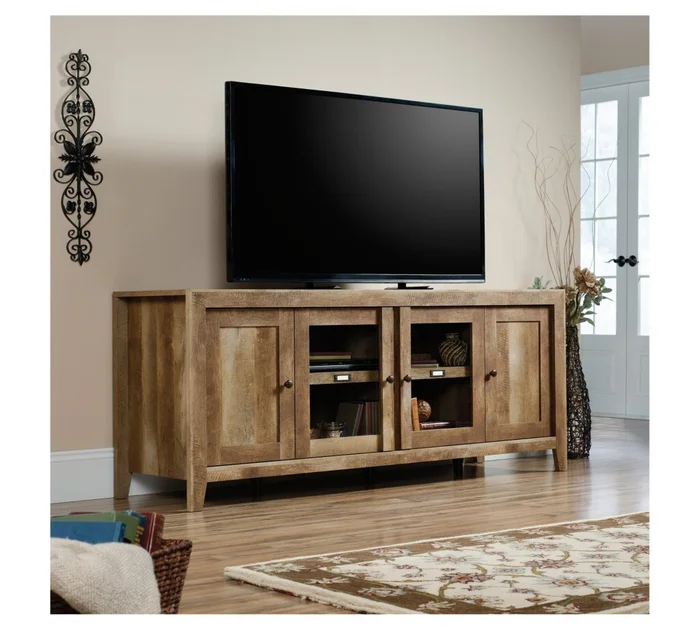 Rack 4 Puertas - Sauder - Linea Dakota Pass en Marrón - Muebles para TV, Uruguay | Rústico Hogar