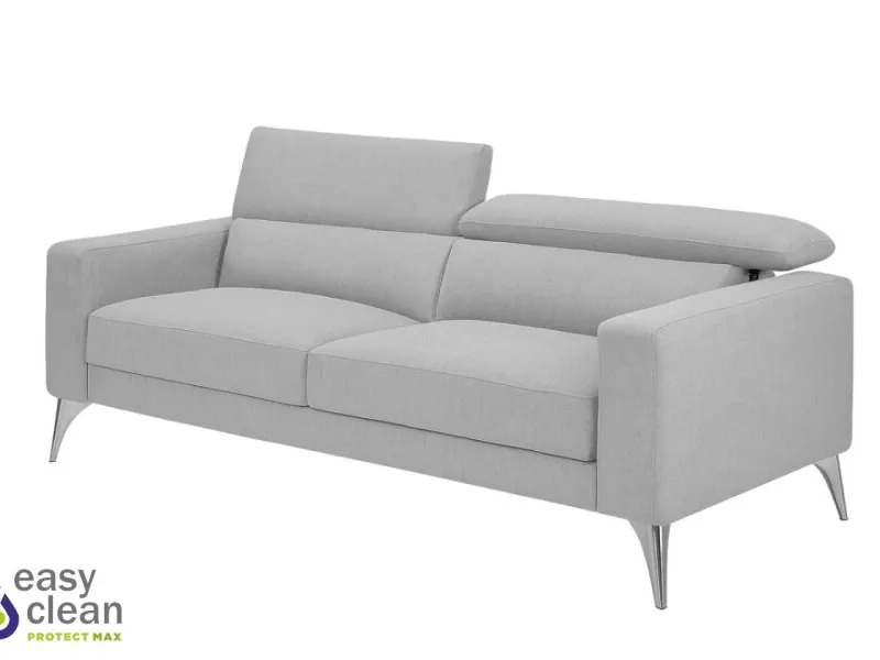 Sofá 3 cps MILO Easy Clean - Gris en Gris - Sillones y sofás, Uruguay | Finkel