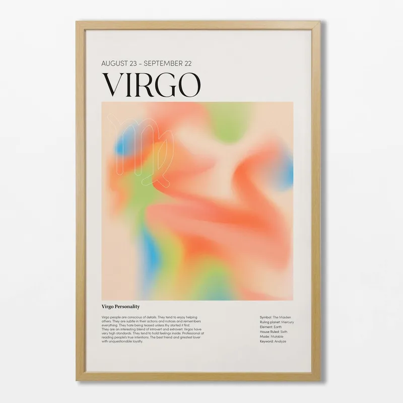 Signo Virgo en Multicolor - Láminas, Uruguay | La Cuadrería