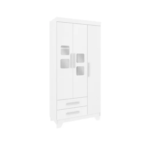 Placard Tateti 3P en Blanco - Roperos y placares, Uruguay | Palermo Casa Deco