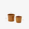 Set de 2 maceteros Presili de cerámica con acabado mostaza esmaltada Ø 37 / 47 cm en Amarillo - Muebles para el exterior, Uruguay | Kavehome, vista 6 de 6