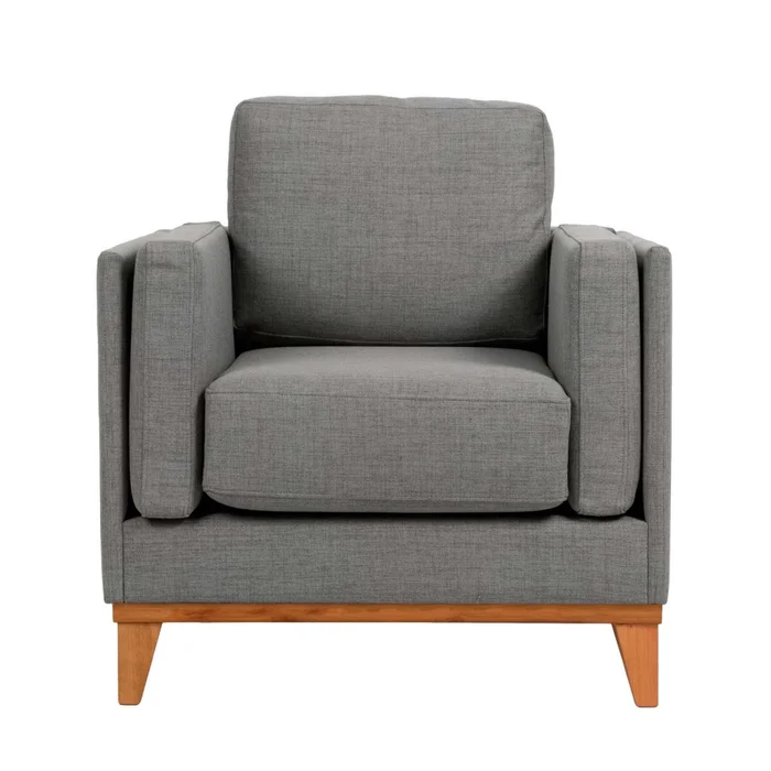 Butaca Tela-y-madera Gris Luxor Premium Gris Osc en Gris - Sillones y sofás, Uruguay | Divino, vista 3
