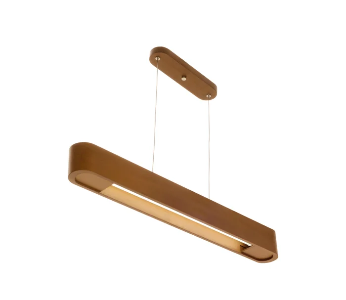 Lámpara Colgante Rectangular Pequeña Castaño en Madera natural - Lámparas colgantes, Uruguay | Berna home