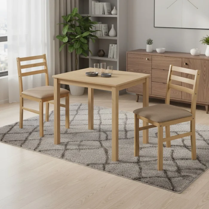 Juego de Comedor 2 sillas - New Starter - Natural en Madera natural - Mesas de comedor, Uruguay | Rústico Hogar