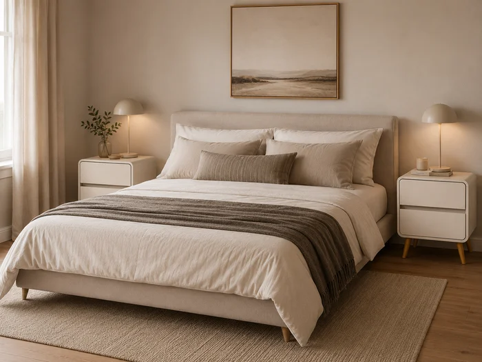 COMBO Mesas de Luz Alba con Cajones 9B – Beige - Mesas de luz, Uruguay | RM Muebles y Deco