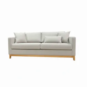 Sofá Felini 3 Cuerpos (200 cm) – Gris Claro Aqua Block en Gris - Sillones y sofás, Uruguay | Berna home