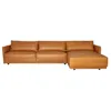 Sillón C/chaise Cuero-100-natural Marron Romeo Tp3 La Paz Camel en Marrón - Sillones y sofás, Uruguay | Divino, vista 2 de 6