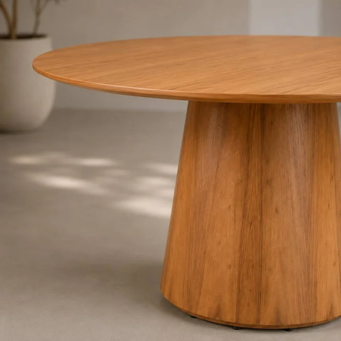 Mesa de Comedor Zara - Redonda - 100 - Canela en Marrón, Uruguay | NYR, vista 2