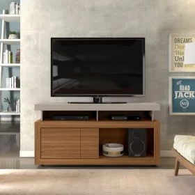 Rack Tv Modular Living Hasta Led 55 Verano en Rústico/Blanco - Muebles para TV, Uruguay | Soy Hogar, vista 2