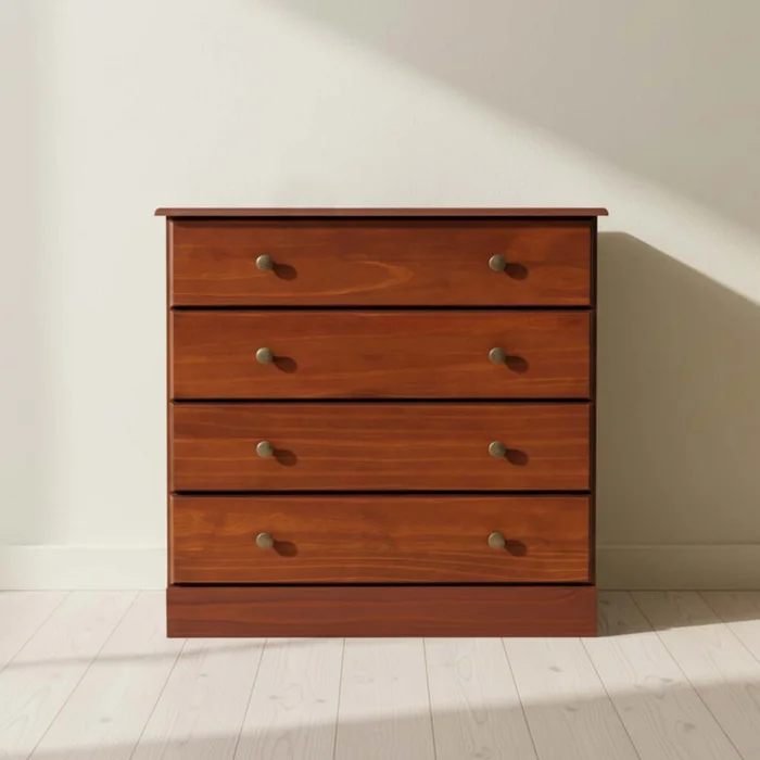 Cómoda 4 Cajones Madera Marron Agata Ii en Marrón - Cómodas, Uruguay | Divino