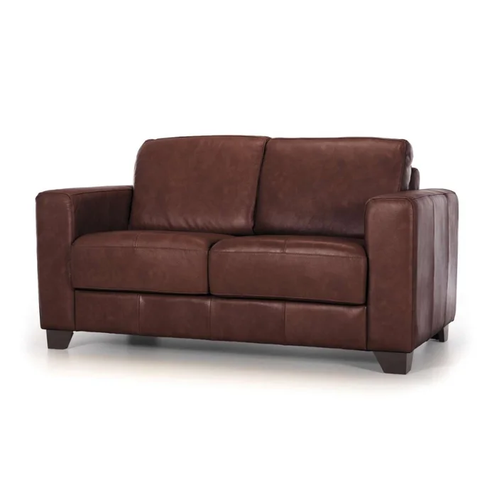 Sofá Napoli - Cuero Básico - 2 cuerpos - New Brown en Marrón - Sillones y sofás, Uruguay | NYR