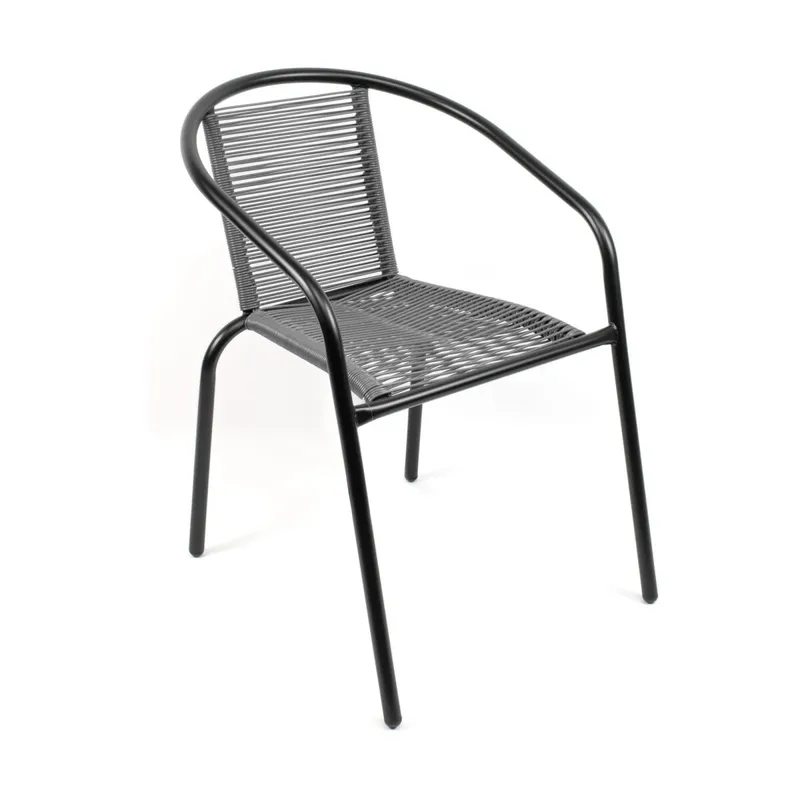 Silla de Rattan New - Negro en Negro - Muebles para el exterior, Uruguay | Rústico Hogar