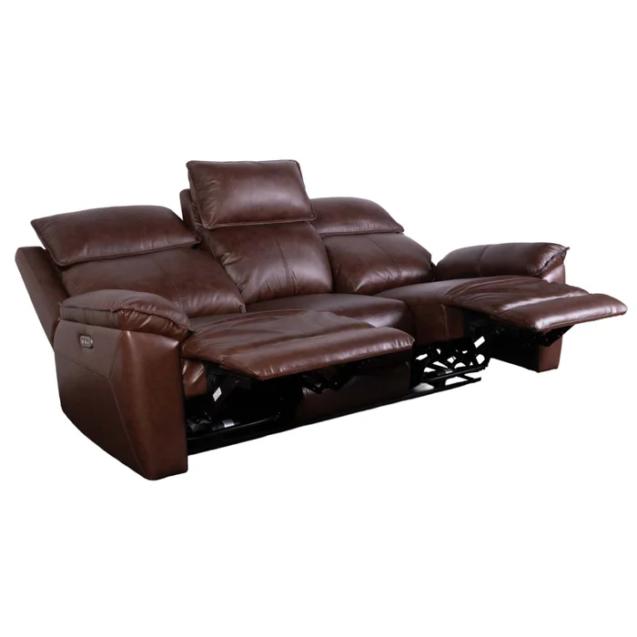 Recliner Eléctrico 3 Cuerpos Cuero-y-simil-cuero Marron Joshua en Marrón - Sillones y sofás, Uruguay | Divino, vista 10
