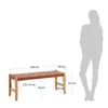 Banco Calixta de madera maciza de teca en Madera natural - Butacas, banquetas y puffs, Uruguay | Kavehome, vista 7 de 7