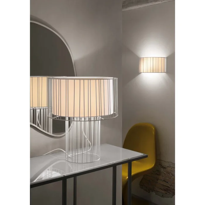 LAmpara de mesa con reja en Blanco Reviews Valoraciones - Lámparas de mesa, Uruguay | La Perla, vista 5