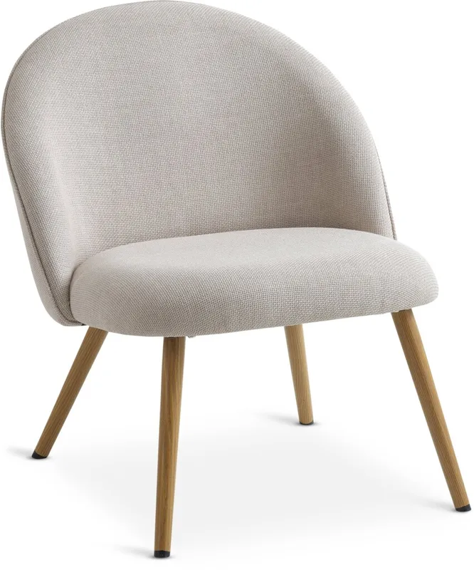 Sillón THORUP 1 cuerpo tela beige/color roble en Beige - Butacas, banquetas y puffs, Uruguay | JYSK