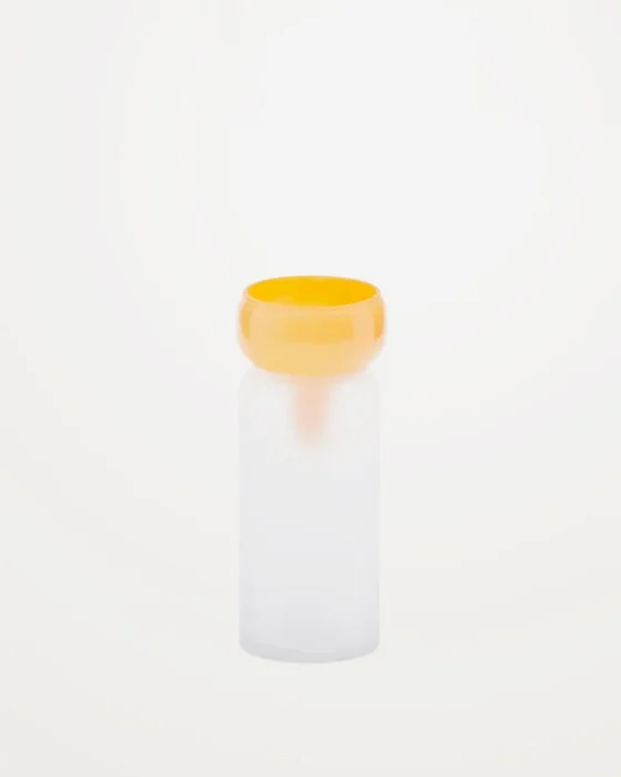 Jarrón Kelse de vidrio transparente y naranja 30,5 cm en Naranja - Jarrones, Uruguay | Kavehome