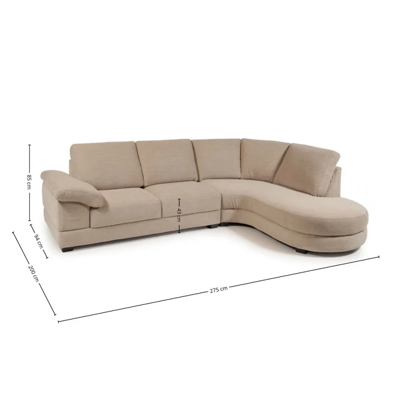 Rinconera Cellini - Tela Aquaclean - 2 + Chaise - A fabricar en Beige - Sillones y sofás, Uruguay | Nyr, vista 4