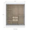 Ropero Placard 3 Puertas Corredizas 2 Cajones Dormitorio - Roperos y placares, Uruguay | Muebles Express, vista 3 de 5