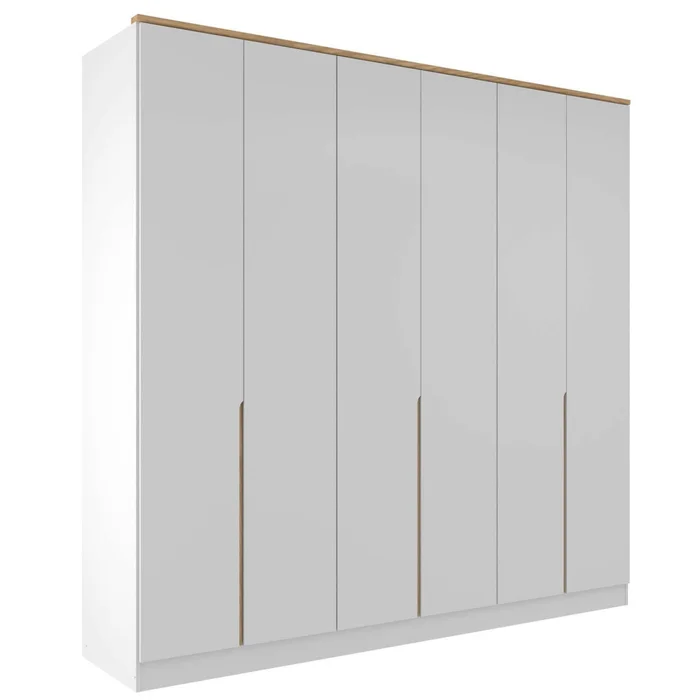 Placard Ropero 6 Puertas Mdf Blanco Logan en Blanco - Roperos y placares, Uruguay | Divino, vista 2
