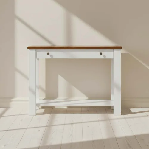 Consola/mesa De Arrime Living Madera Blanco Agata Bco/nat en Multicolor - Mesas de living, Uruguay | Divino
