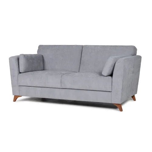 Sofá Capri - Tela Microfibra - 2 cuerpos - Cora 06-153 (Grafito) en Gris - Sillones y sofás, Uruguay | NYR