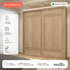 Ropero Armario Tripoli 2 Puertas Corredizas 4 Cajones Telescópicos - Castaño - Roperos y placares, Uruguay | Mulata, vista 2 de 10