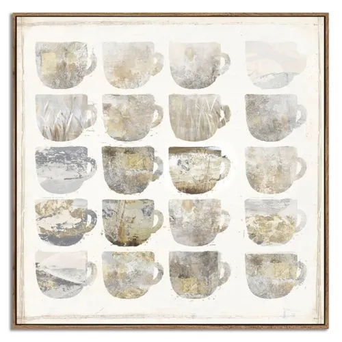 CUADRO CANVAS 40x40cm MARCO CAFÉ PASTELES en Multicolor - Decoración de pared, Uruguay | Decohogar