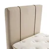 RESPALDO 1 PLAZA (0.90 MTS) - LISO TAPIZADO BEIGE C/LISTON CAMEL en Beige - Respaldos de cama, Uruguay | Champagne Home, vista 3 de 5