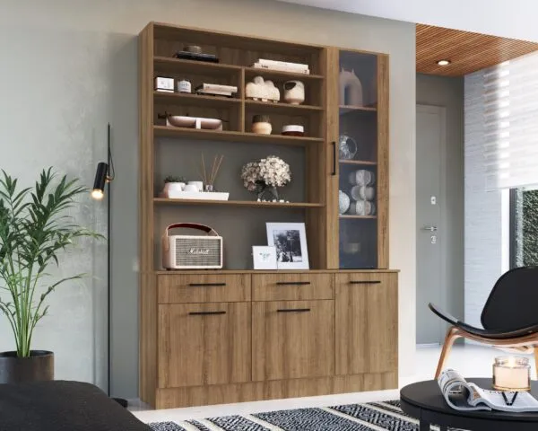 Modular Cali en Madera natural - Muebles para TV, Uruguay | Palermo Casa Deco