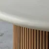 MESA LUCIANA LIVING ORGANICA CEMENTO Y TEKA RECICLADA en Madera natural - Mesas de living, Uruguay | Masinfinito Casa, vista 2 de 2