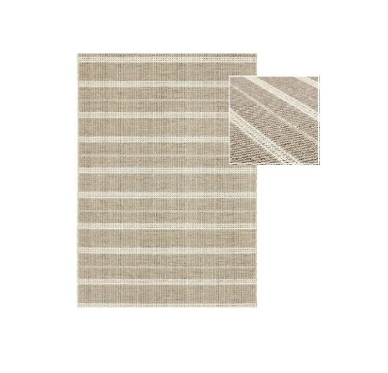 Alfombra INDY Líneas Crema -Beige en Beige - Alfombras, Uruguay | Finkel