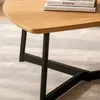 Mesa de centro triangular en madera y metal en Madera natural - Mesas de living, Uruguay | Champagne Home, vista 2 de 3