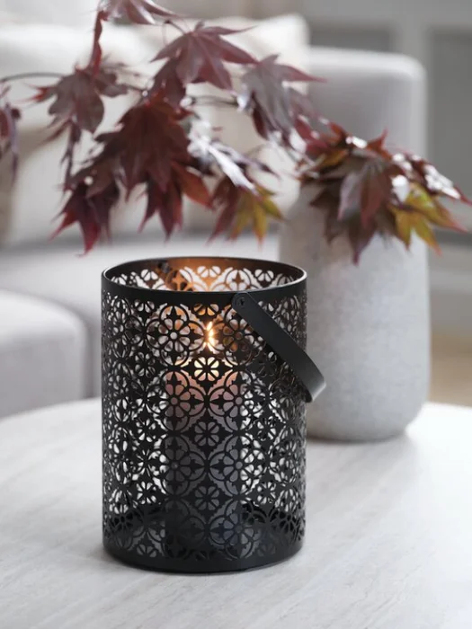 Portavelas HEIMIR Ø15xH20 cm negro en Negro - Velas y Portavelas, Uruguay | JYSK, vista 3