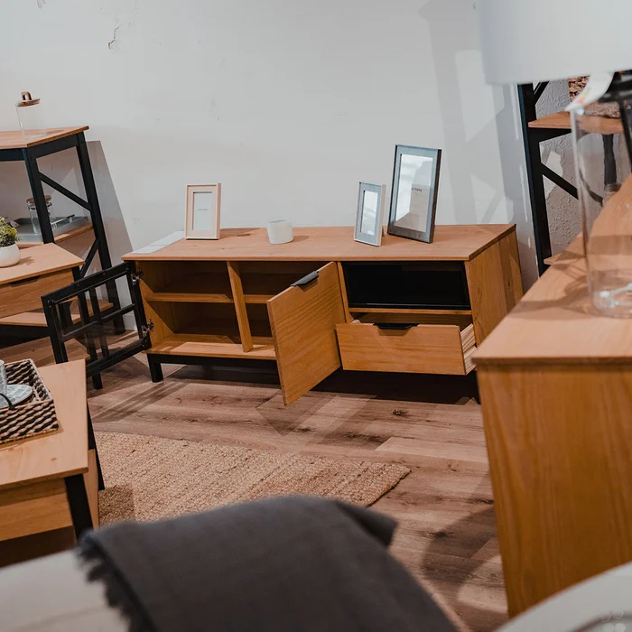 Rack Madera Maciza Línea Denver en Madera natural - Muebles para TV, Uruguay | Ecowood, vista 8