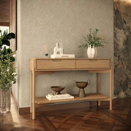 Consola Nest 2 Cajones Tauri en Madera natural - Aparadores y recibidores, Uruguay | Aihaus
