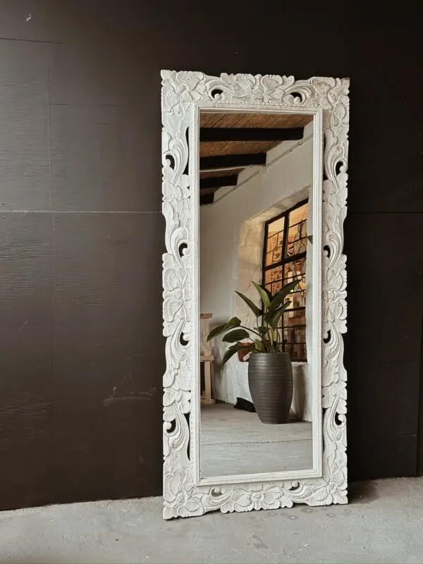Espejo tallado blanco - Espejos, Uruguay | Balihai